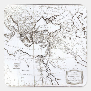 Map of the Eastern Part of the Roman Empire Square Sticker