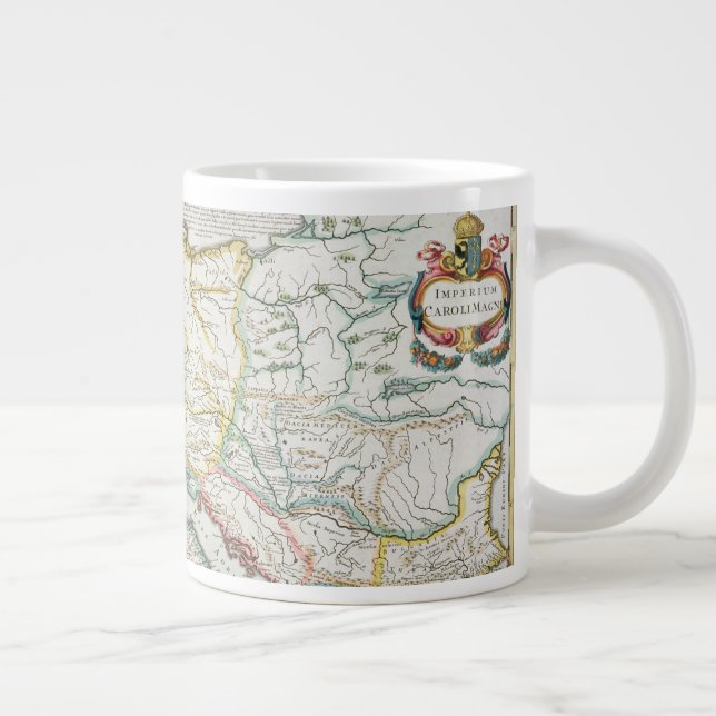 Map of the Empire of Charlemagne Giant Coffee Mug (Right)