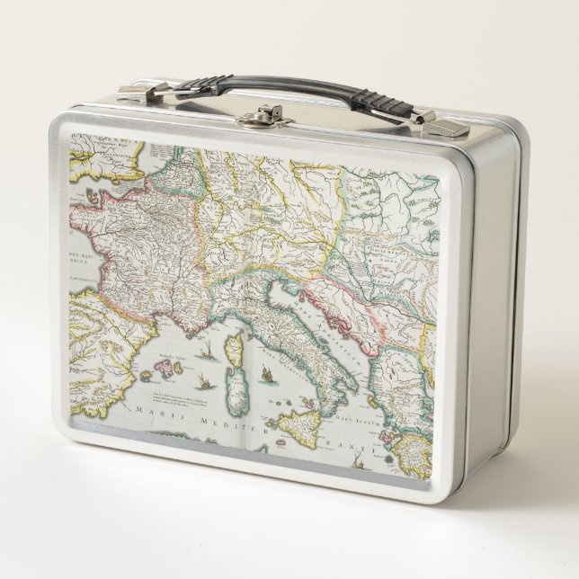 Map of the Empire of Charlemagne Metal Lunch Box (Front)