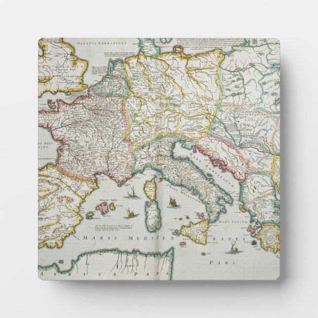 Map of the Empire of Charlemagne Plaque (Front)