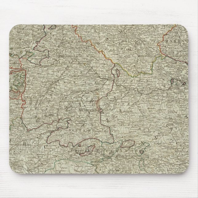 Map of the Empire of Germany Southern section Mouse Pad (Front)