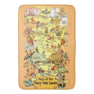 Map of the Fairy Tale Lands Bathroom Mat