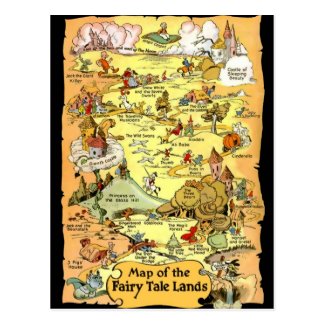 Map of the Fairy Tale Lands Postcard