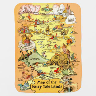 Map of the Fairy Tale Lands Swaddle Blanket