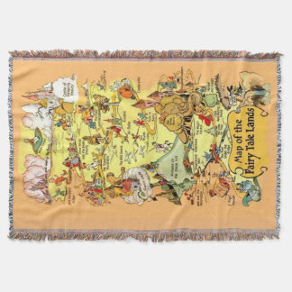 Map of the Fairy Tale Lands Throw Blanket