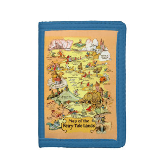 Map of the Fairy Tale Lands Trifold Wallet