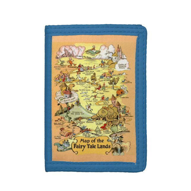 Map of the Fairy Tale Lands Trifold Wallet (Front Vertical)