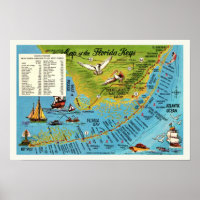 Map of the Florida Keys Print
