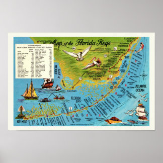 Map of the Florida Keys Print