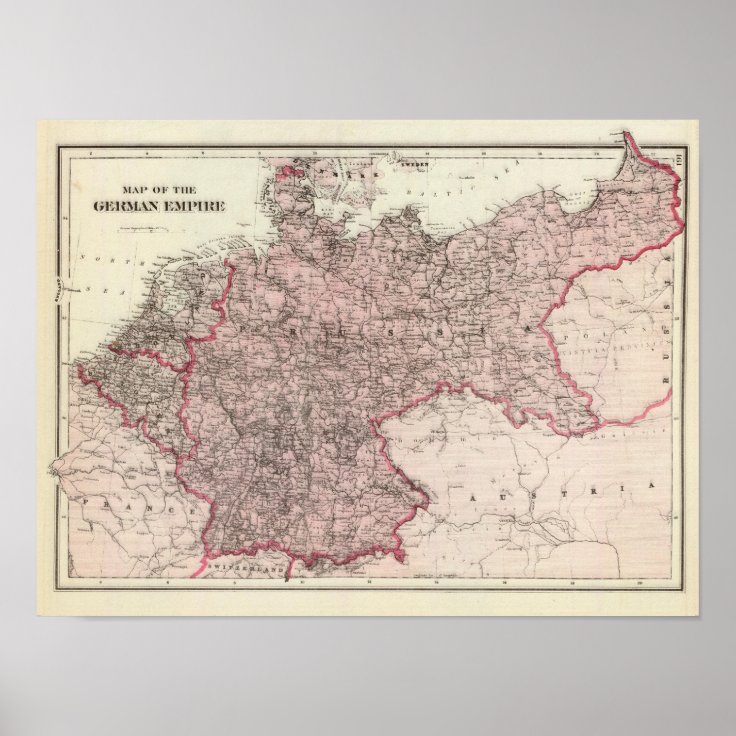 Map of the German Empire Poster | Zazzle