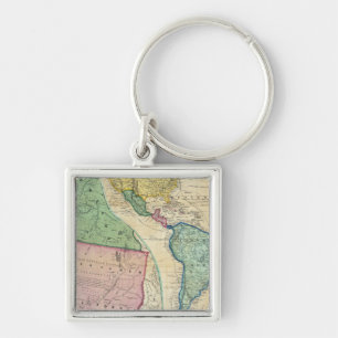 Map of the Gold Regions of California Keychain