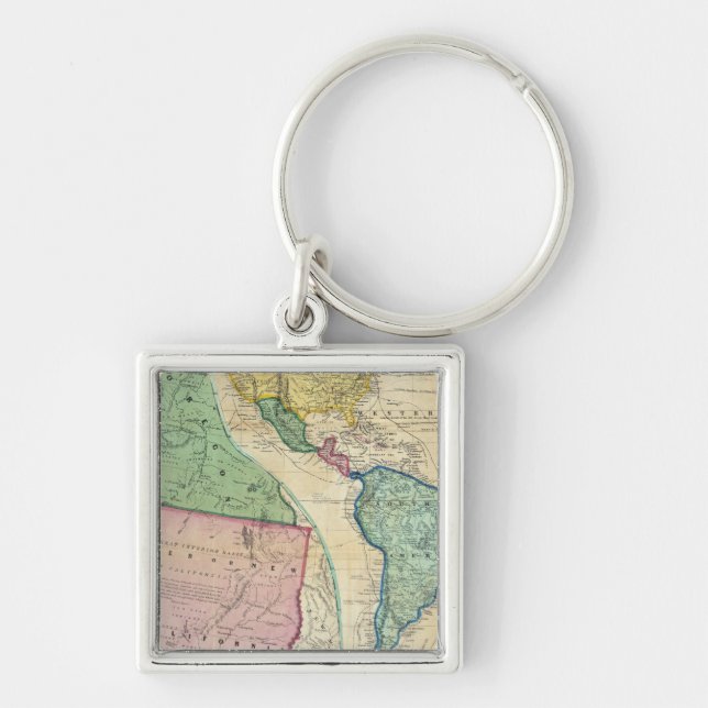 Map of the Gold Regions of California Keychain (Front)