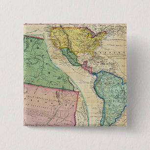 Map of the Gold Regions of California Pinback Button