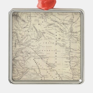 Map of the Great Chaco and neighboring regions Metal Ornament