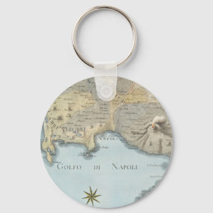 Map of the Gulf of Naples and Surrounding Area Keychain