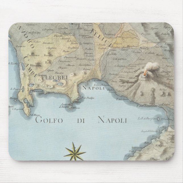 Map of the Gulf of Naples and Surrounding Area Mouse Pad (Front)