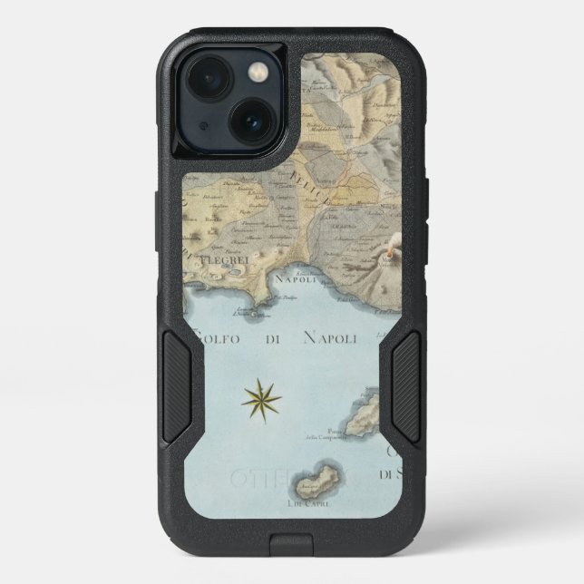 Map of the Gulf of Naples and Surrounding Area Otterbox iPhone Case (Back)