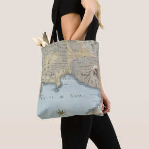 Map of the Gulf of Naples and Surrounding Area Tote Bag