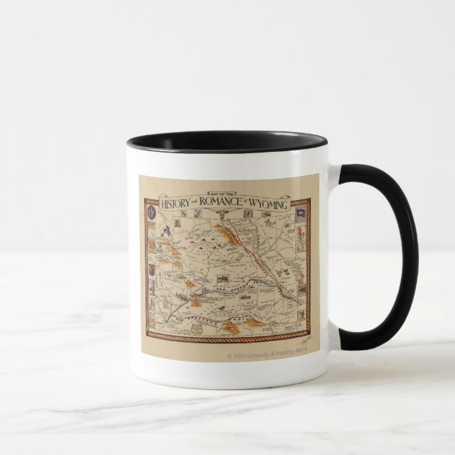 Map of the History and Romance of Wyoming Mug (Right)