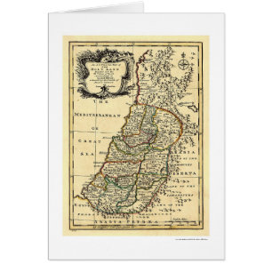 Map of the Holy Land of Israel by Bowen 1752