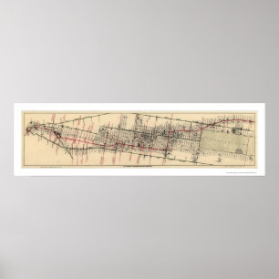 Map of the Hotels and Theatres in Manhattan 1906 Poster