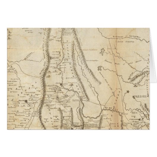 Map of The Internal Provinces of New Spain Cards (Front Horizontal)