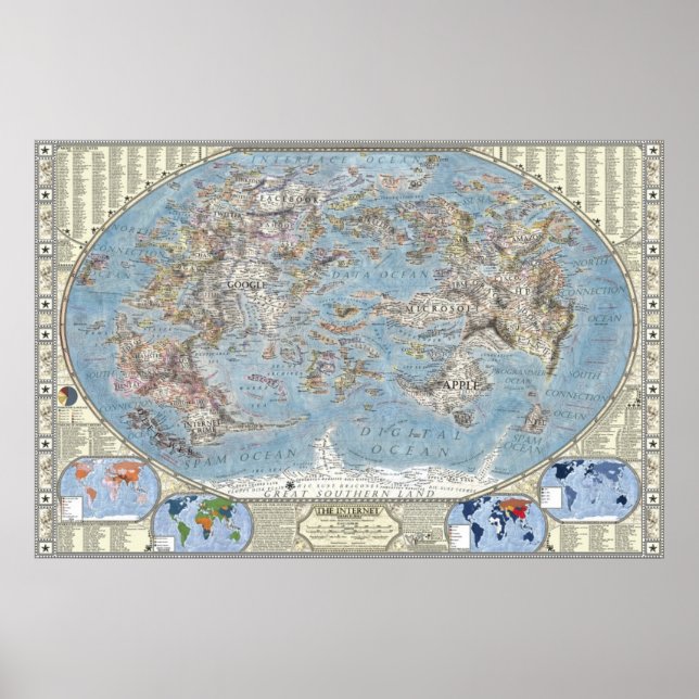 Map of the Internet 2.0 Poster (Front)