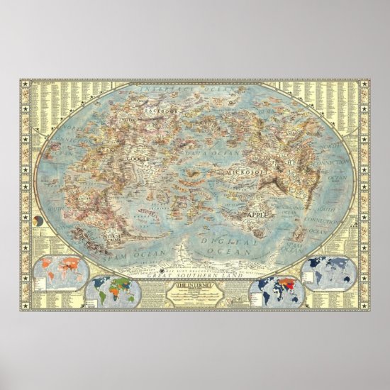 Map of the Internet Version 2.0. Poster