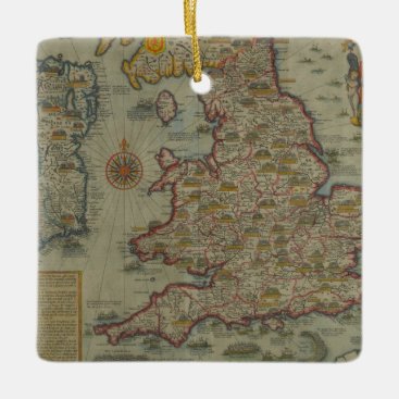 Map of The Invasions of England & Ireland Ceramic Ornament Map of The Invasions of England & Ireland Ceramic Ornament