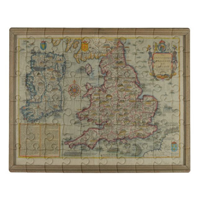 Map of The Invasions of England & Ireland Jigsaw Puzzle (Puzzle Horizontal)