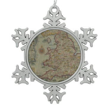 Map of The Invasions of England & Ireland Snowflake Pewter Christmas Ornament Map of The Invasions of England & Ireland Snowflake Pewter Christmas Ornament