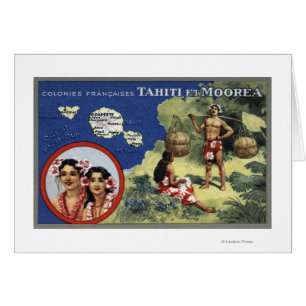 Map of the Island and Moorea Island