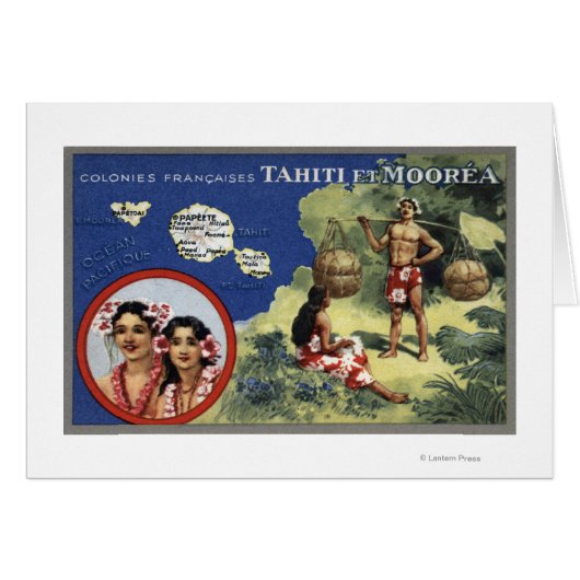 Map of the Island and Moorea Island (Front Horizontal)