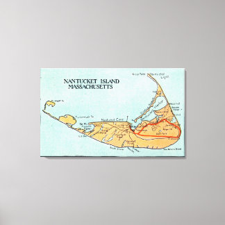 Map of the Island Canvas Print