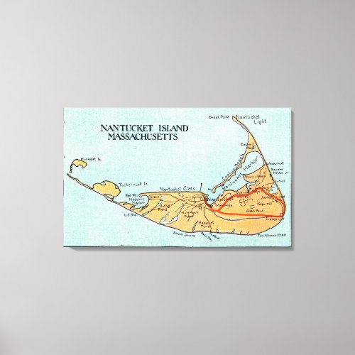 Map of the Island Canvas Print