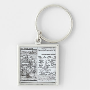 Map of the Island of Utopia and its Alphabet Keychain