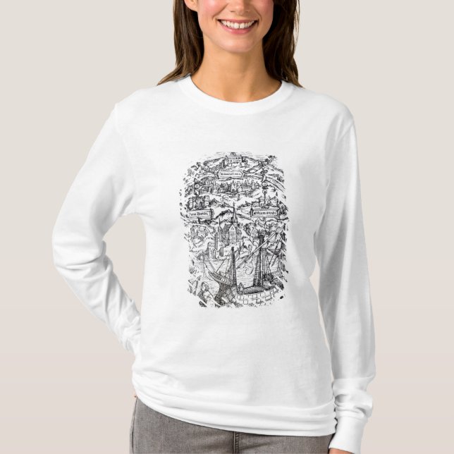 Map of the Island of Utopia, Book frontispiece T-Shirt (Front)