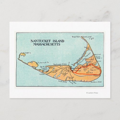 Map of the Island Postcard