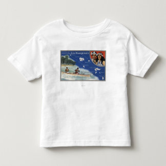 Map of the Islands, Natives in a Canoe Toddler T-shirt