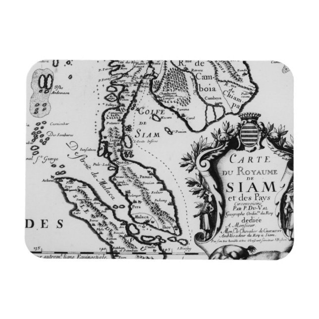 Map of the Kingdom of Siam Magnet (Horizontal)