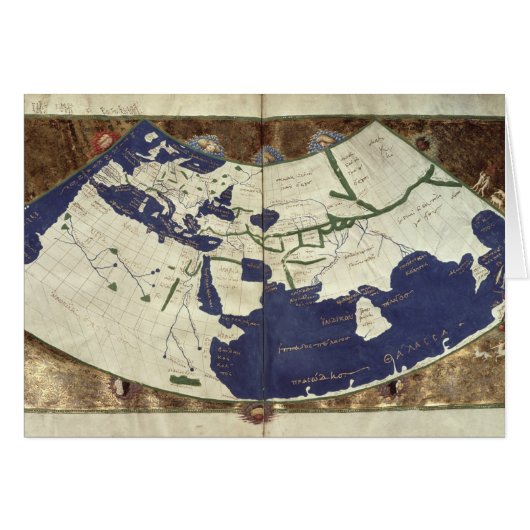 Map of the known world, from 'Geographia' Cards (Front Horizontal)