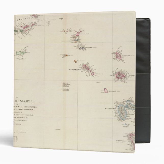 Map of The Leeward Islands Binder (Front/Inside)
