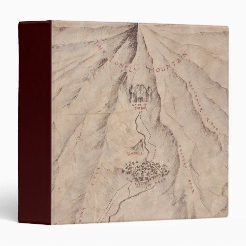 Map of The Lonley Mountain 3 Ring Binder