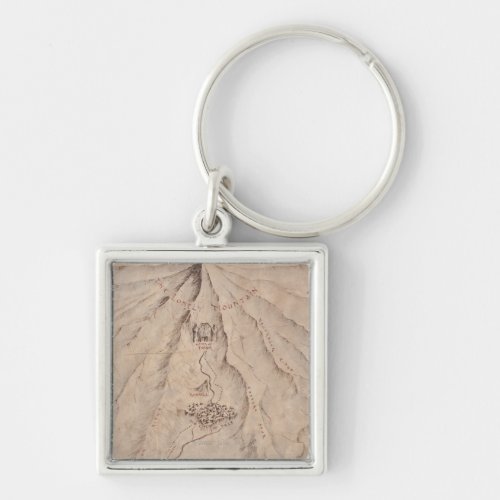 Map of The Lonley Mountain Keychain