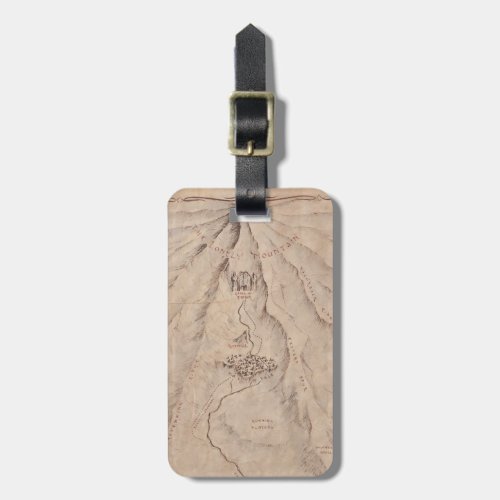 Map of The Lonley Mountain Luggage Tag