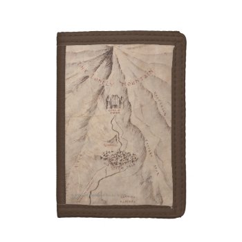 Map Of The Lonley Mountain Tri-fold Wallet by thehobbit at Zazzle