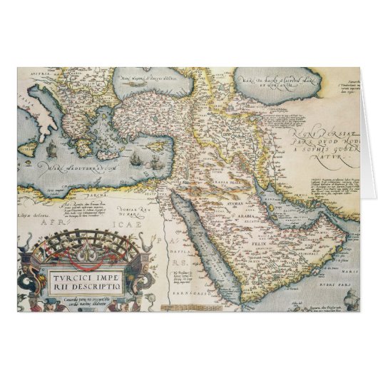 Map of the Middle East Cards (Front Horizontal)
