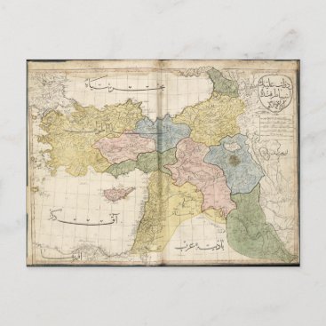 Map of the Middle East from Cedid Atlas (1803) Postcard