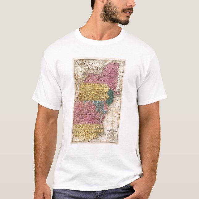 Map of the Middle States T-Shirt (Front)