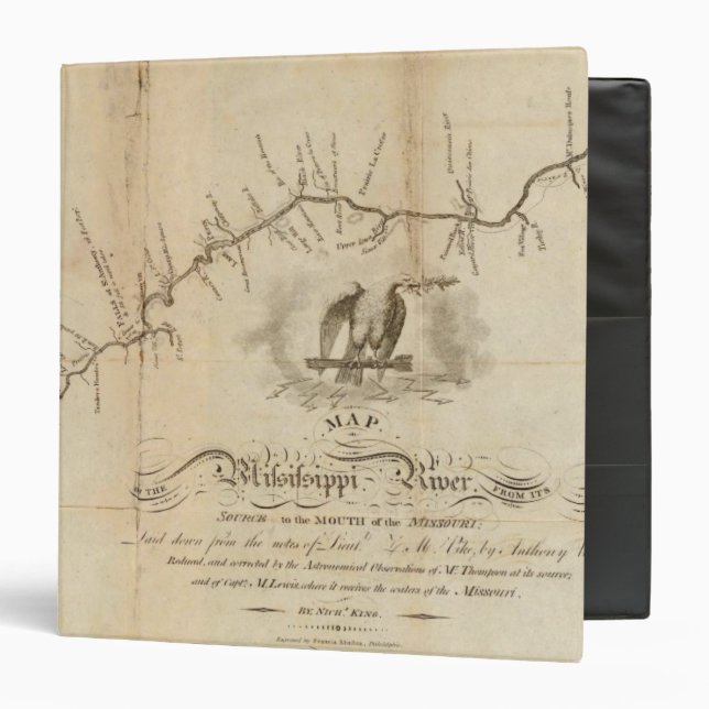 Map of the Mississippi River 3 Ring Binder (Front/Inside)